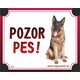 HP product for Happy Pets Tabulka POZOR PES  - nemecký ovciak