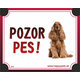 HP product for Happy Pets Tabulka POZOR PES  - koker americ.