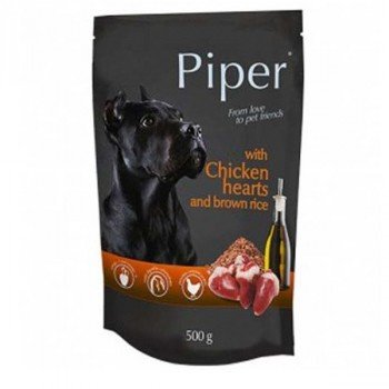 E-shop Piper PIPER kapsicka 500g - s kuracími srdieckami a hnedou ryžou