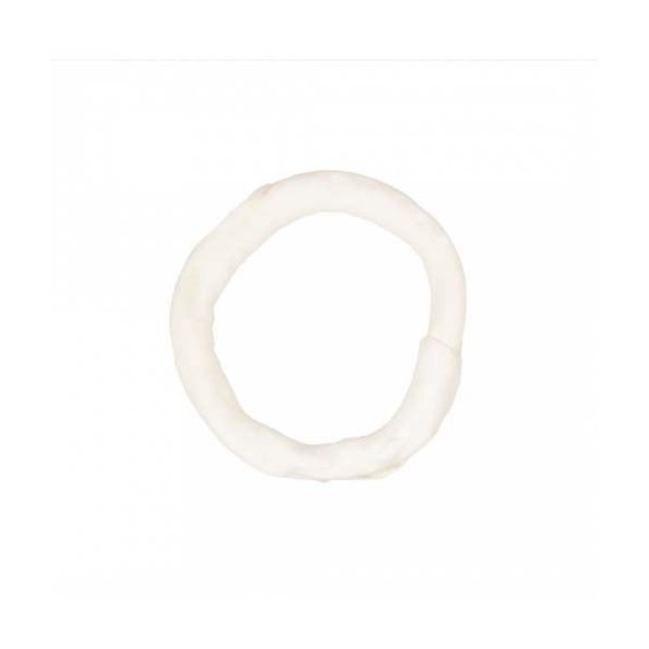 Zuvacie kosti BIELA.kruh z byvolej kože 7cm