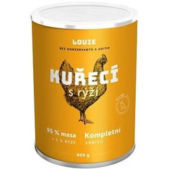 LOUIE Konzerva LOUIE kuracie s ryžou 400g pre psov