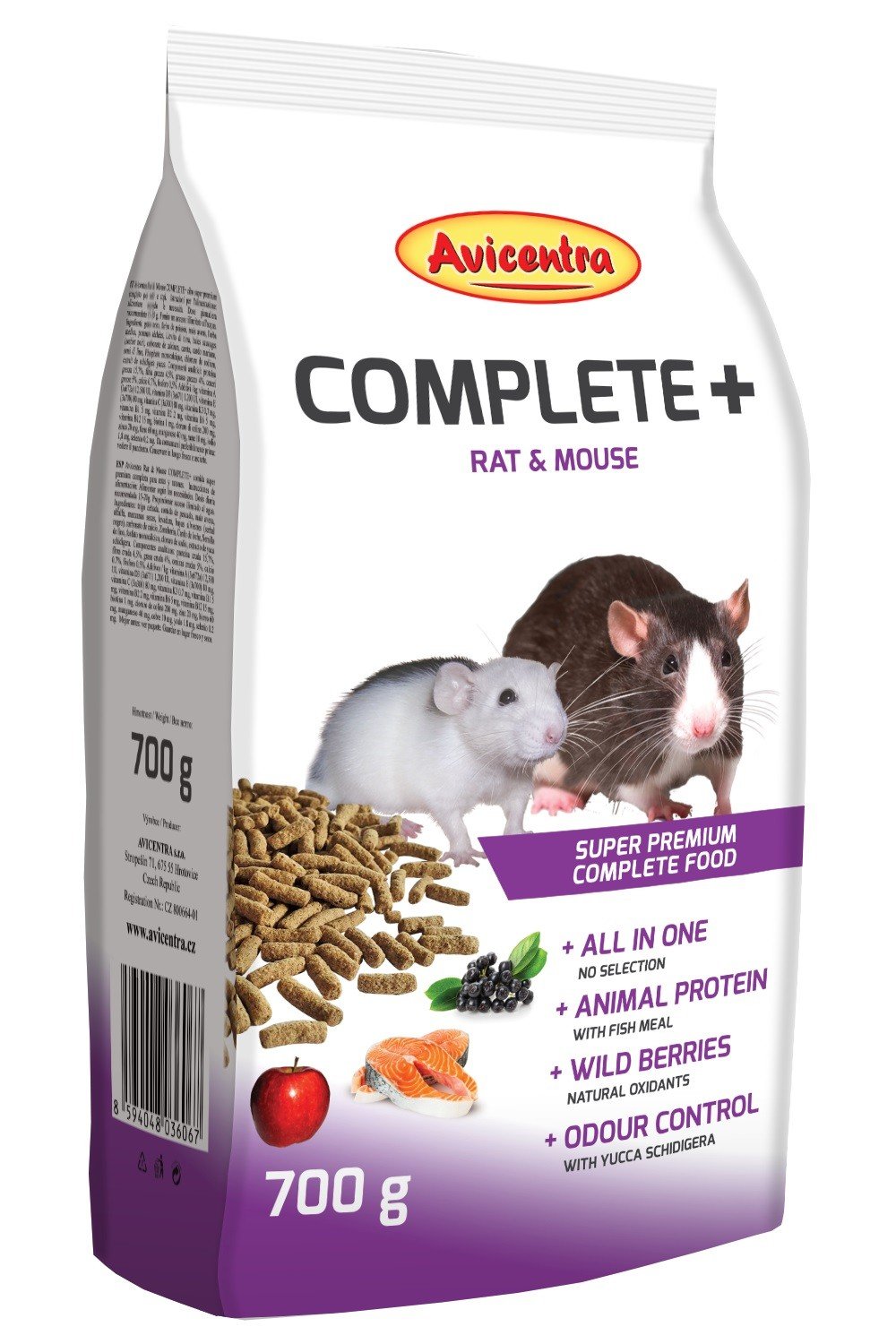 E-shop Avicentra AVC COMPLETE+ 700g - potkan a myš