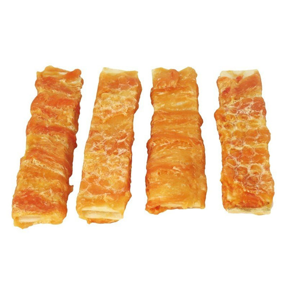 Happet - masove pamlsky Byvolie pásiky obtocené kuracím 500g