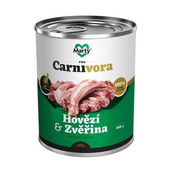 MARTY ProCarnivora Konzerva MARTY ProCarnivora cats hovädzie s divinou 400g