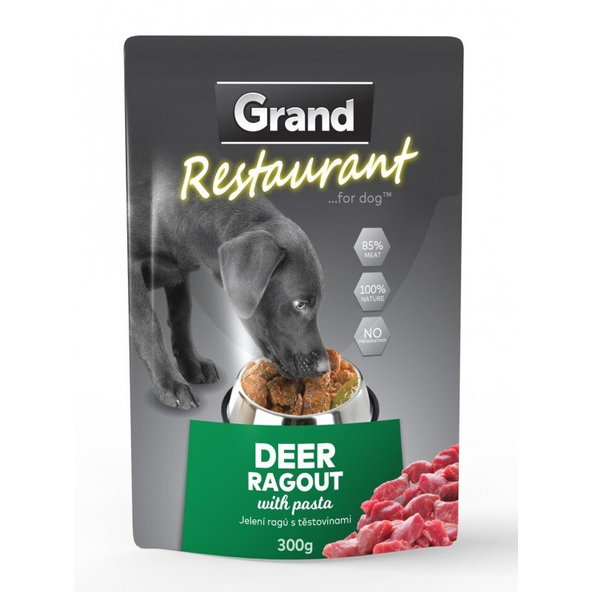 Grand - konzervy GRAND RESTAURANT jelenie ragú 300g kapsicka pre psy