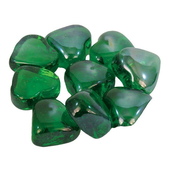 Happet Sklenené srdiečka zelené - dekorácia do akvária