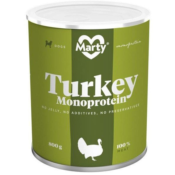 MARTY Monoprotein Konzerva MARTY Monoprotein dogs morcacie 800g