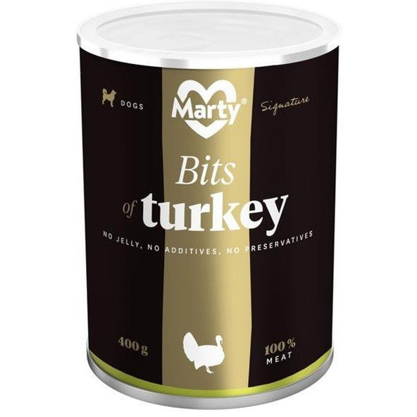 MARTY Signature Konzerva MARTY Signature dogs kúsky mäsa z morky 400g