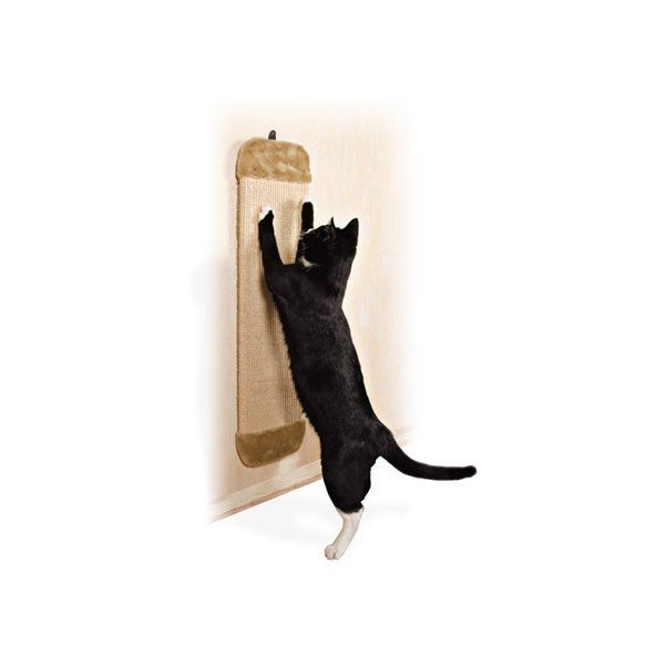 Trixie Scratching board XL, sisal rug/plush, catnip, 18 × 78 cm, natural/beige