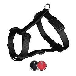 E-shop Trixie Classic H-harness, XS–S: 30–40 cm/10 mm, black