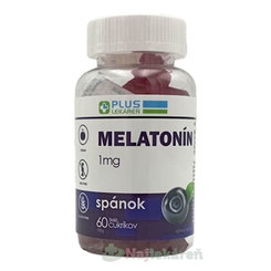PLUS LEKÁREŇ Melatonín želé cukríky, čučoriedková príchuť 60x1mg
