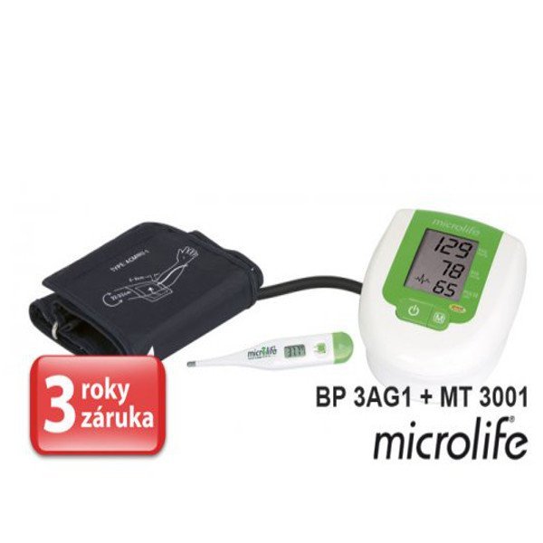E-shop Microlife BP 3AG1 automatický tlakomer s teplomerom MT 3001 1set