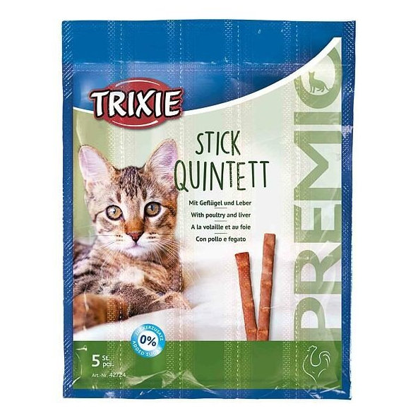 Trixie PREMIO Stick Quintett, poultry/liver, 5 × 5 g