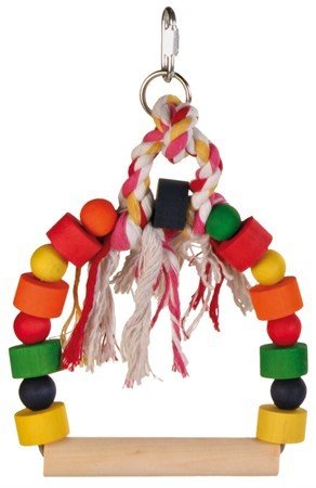 E-shop Trixie Arch swing with colourful blocks, wood, 13 × 19 cm