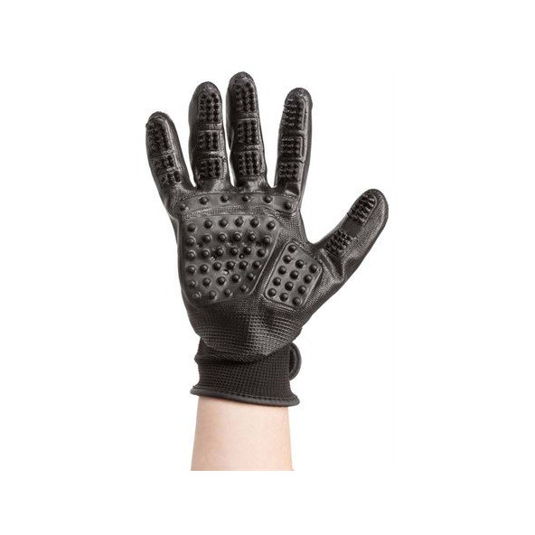 Trixie Fur care gloves, 1 pair, nylon/rubber, 16 × 23 cm