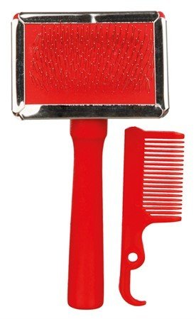 E-shop Trixie Soft brush, wooden handle/metal bristles, 6 × 13 cm