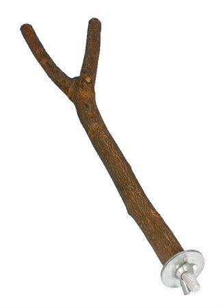 E-shop Trixie Perch, Y-shape, screw fixing, bark wood, 35 cm/ř 18 mm