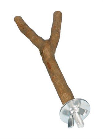 E-shop Trixie Perch, Y-shape, screw fixing, bark wood, 20 cm/ř 15 mm