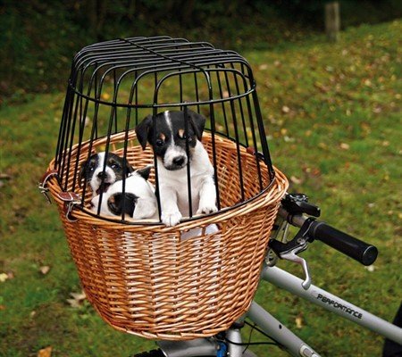 E-shop Trixie Front bicycle basket, 44 × 48 × 33 cm, nature