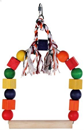 E-shop Trixie Arch swing with colourful blocks, wood, 20 × 29 cm