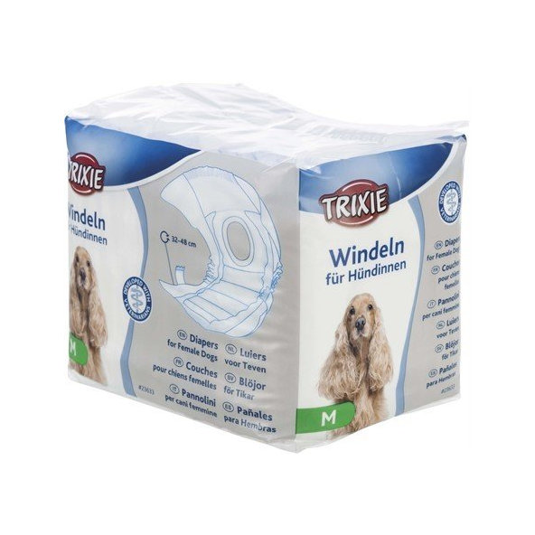 Trixie Diapers for female dogs, M: 32–48 cm, 12 pcs.