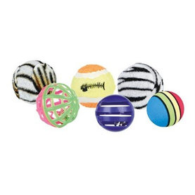 Trixie Set of balls, various types, ř 4 cm, 6 pcs.