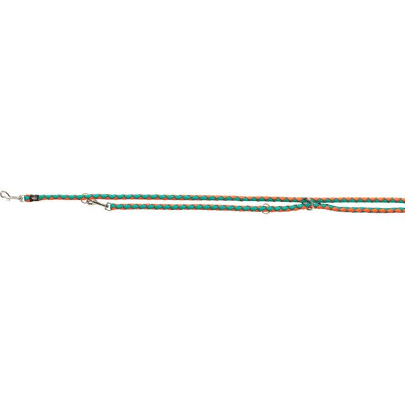 Trixie Cavo adjustable leash, L–XL: 2.00 m/ř 18 mm, papaya/ocean