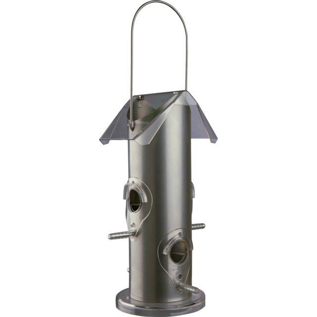 E-shop Trixie Bird feeder, metal/plastic, 800 ml/25 cm, silver