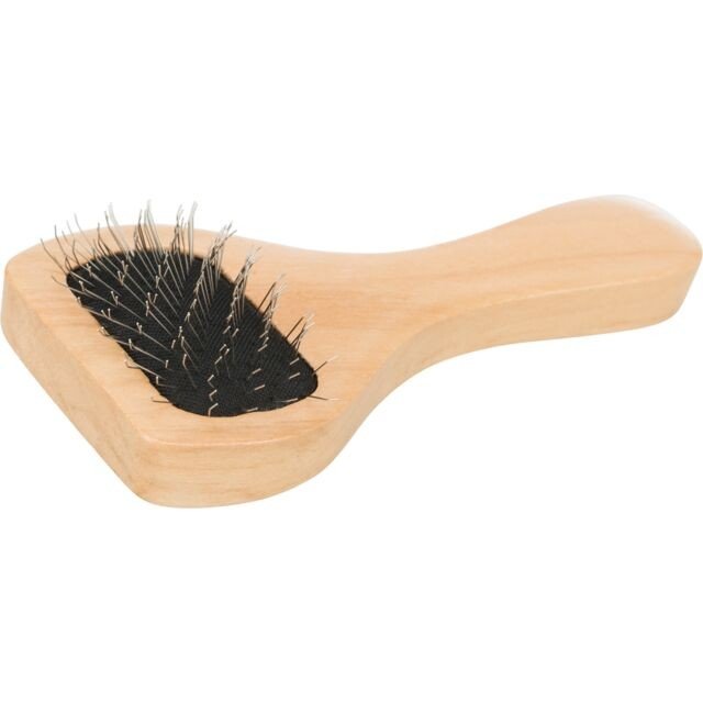 E-shop Trixie Soft brush, wood/metal bristles, 6 × 13 cm