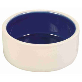 Trixie Bowl, ceramic, 1 l/ř 18 cm, cream/blue
