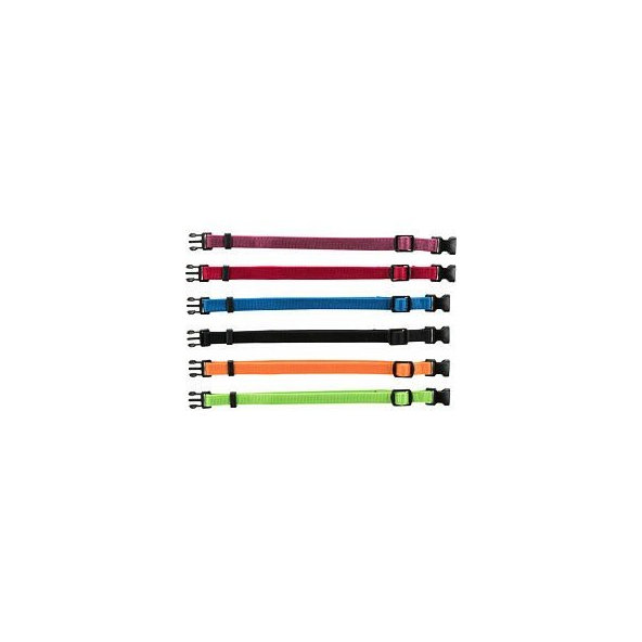 Trixie Junior Set of puppy collars, S–M: 17–25 cm/10 mm, 6 pcs., black, red, royal blue