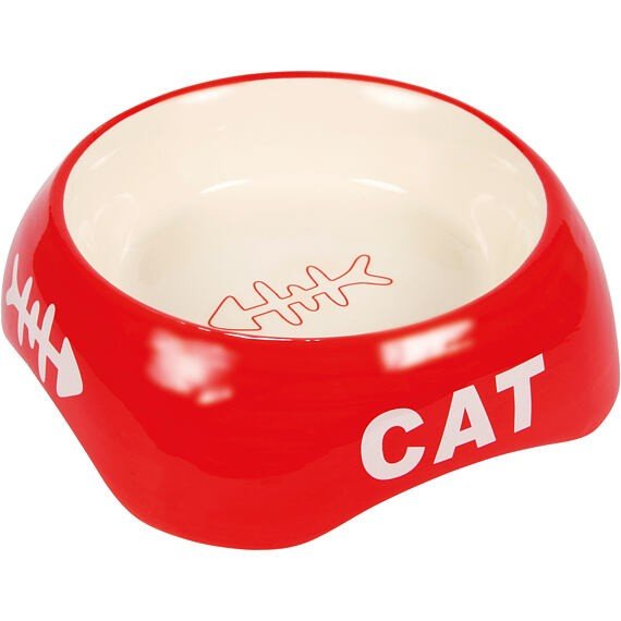 E-shop Trixie Cat bowl, fishbone, ceramic, 0.2 l/ř 13 cm
