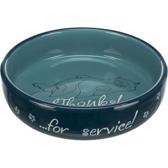 E-shop Trixie Thanks for Service bowl, flat, ceramic, 0.3 l/ř 15 cm