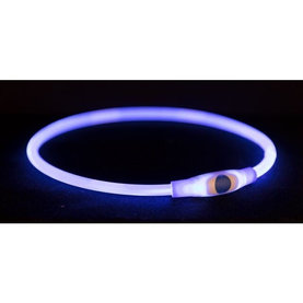 Trixie Flash light ring USB, L–XL: 65 cm/ř 8 mm, blue