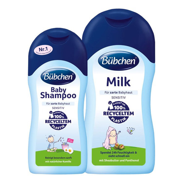 BÜBCHEN Set Baby šampón 200 ml+ Baby mlieko 400 ml