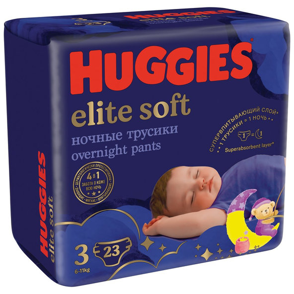 HUGGIES Elite Soft Pants OVN jednorázové plienky veľ. 3, 23 ks