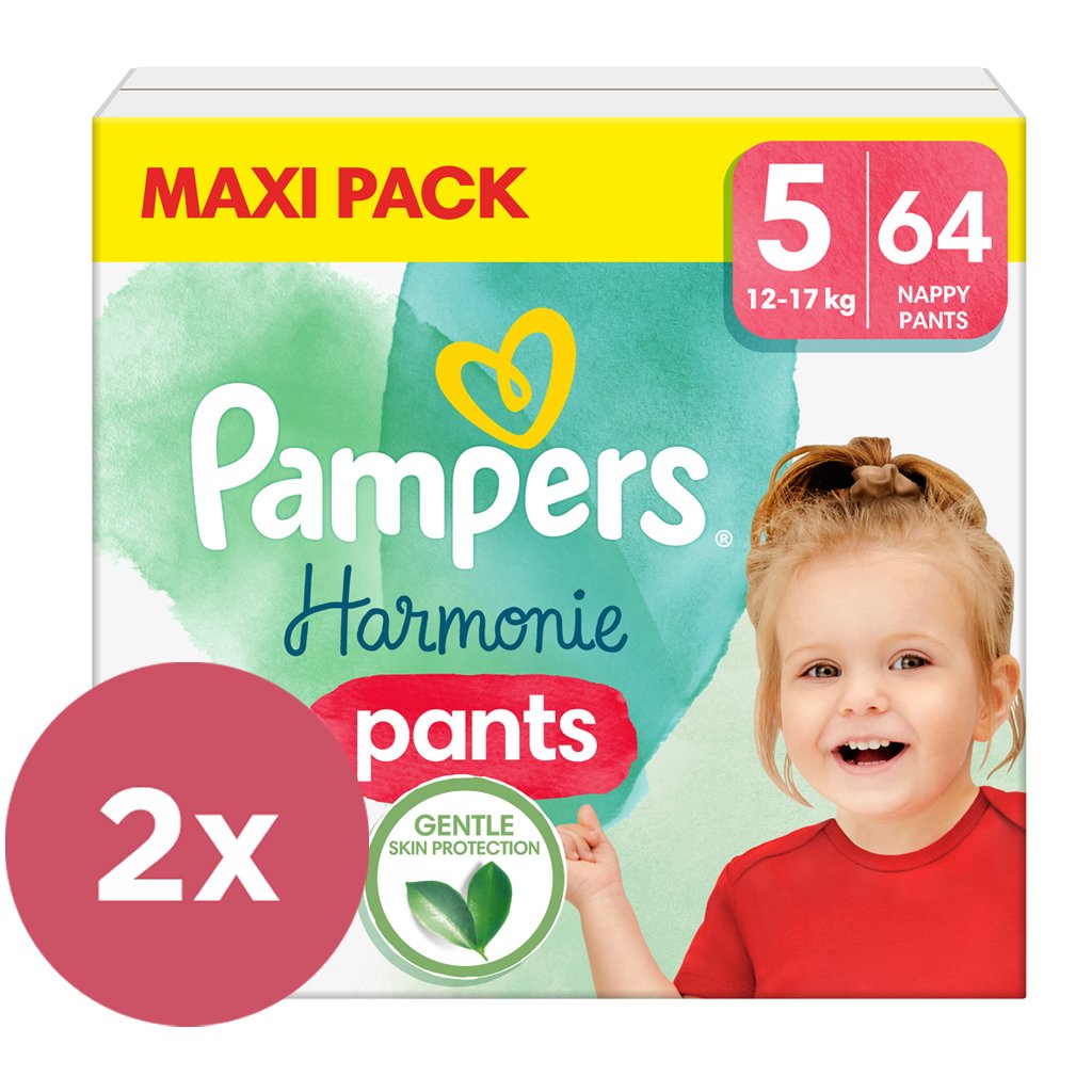 E-shop 2x PAMPERS Nohavičky plienkové Harmonie Pants veľ. 5 (64 ks) 12-17 kg