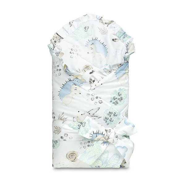 SENSILLO Zavinovačka s volánikom lesné zvieratká bavlna 75x75 cm