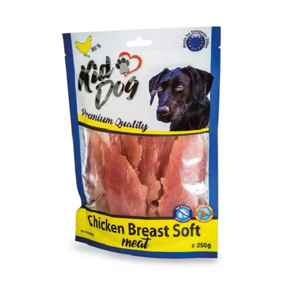 Maškrta KID DOG Kuracie prsia kúsky pre psy 250g