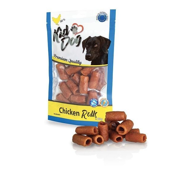 Maškrta KID DOG kuracie trubičky pre psy 80g