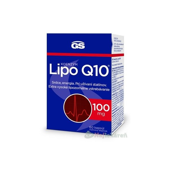 GS Koenzým Lipo Q10, 100 mg, 60 kapsúl