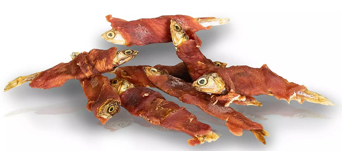 E-shop Maškrta pre psy KID DOG Sea Sunfish Rybičky s kačacím mäsom 250g