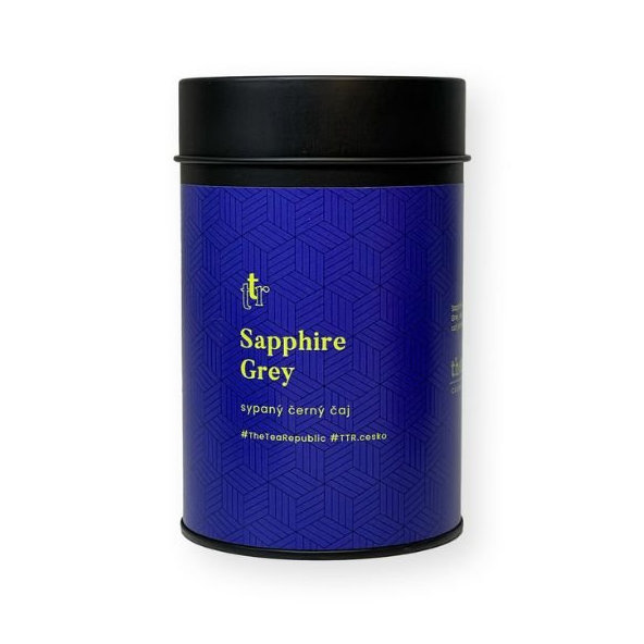 Sypaný čaj Sapphire Grey v dóze The Tea Republic 75g