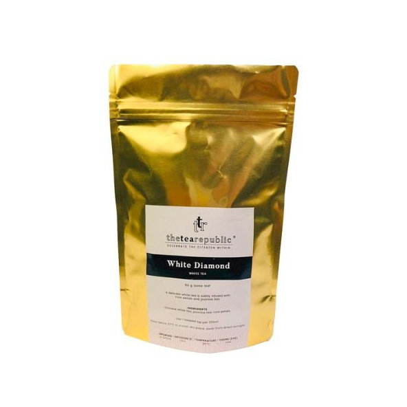 Sypaný čaj White Diamond vo vaku The Tea Republic 50g