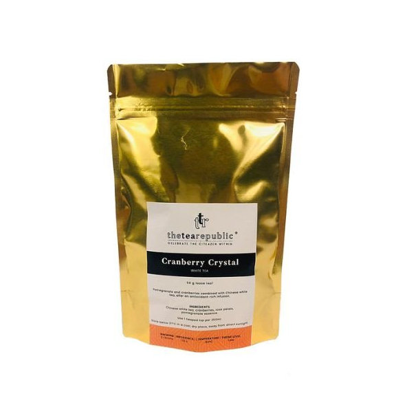 Sypaný čaj Cranberry Crystal vo vaku The Tea Republic 50g