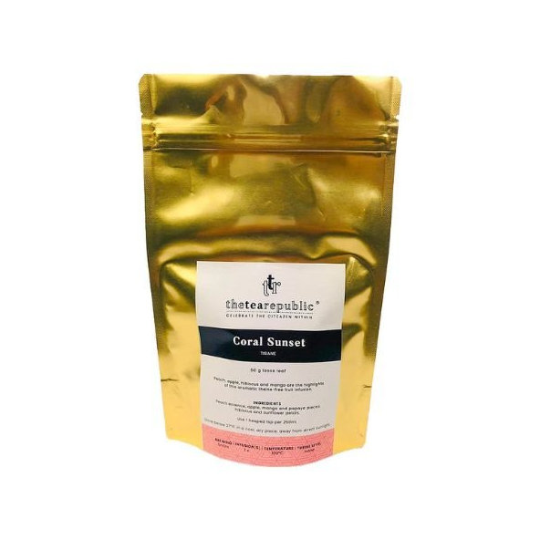 Sypaný čaj Coral Sunset vo vaku The Tea Republic 50g