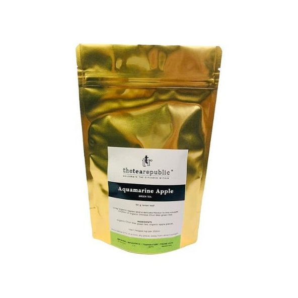 Sypaný čaj Aquamarine Apple vo vaku The Tea Republic 50g