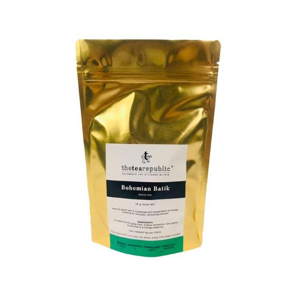 Sypaný čaj Bohemian Batik vo vaku The Tea Republic 50g