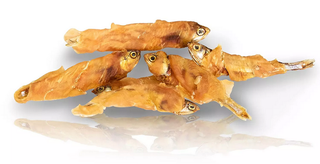E-shop Maškrta pre psy KID DOG Sea Sunfish Rybičky s kuracím mäsom 250g