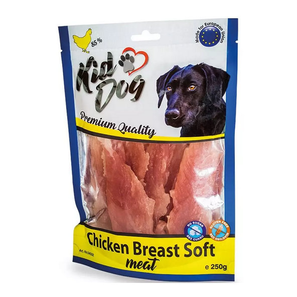 Maškrta pre psy KID DOG mäkké kuracie prsia 250g